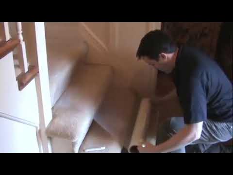 How to put Pro Tect's Carpet Protection down stairs by hand 