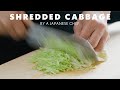 Comment couper le chou  vegetable cutting skills  how to make shredded cabbage by a japanese chef