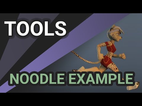 Noodle - Cheetah Run Example (Maya Auto Overlap Tool)