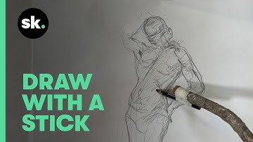 30-Day Drawing Challenge | Day 25: Gesture Drawing with a Stick & Loosen Up Your Lines