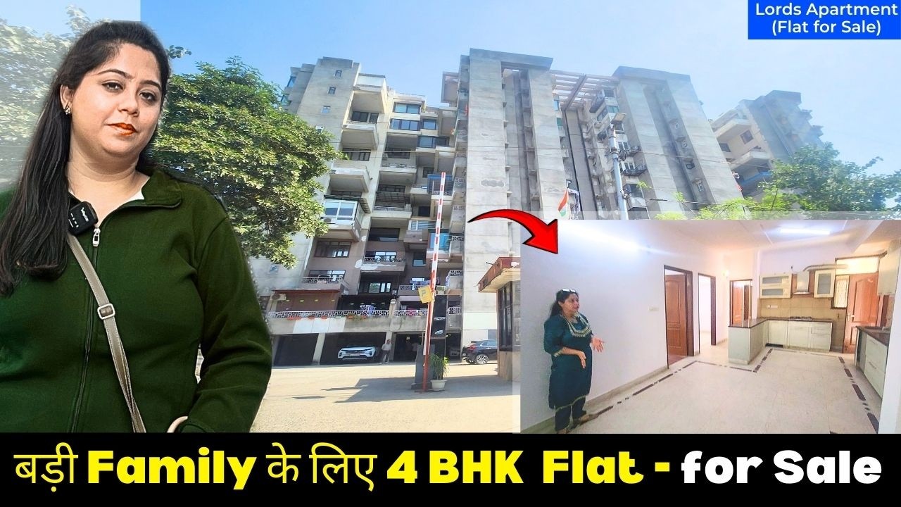 4 बड़े कमरे, Best Market Rate - 4 BHK Society Flat for Sale - Dwarka Sec 19, Delhi (Lords Apartment)