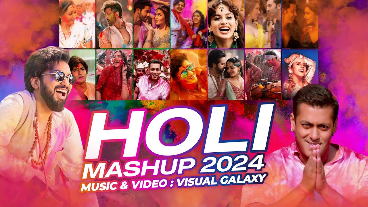 Holi Mashup 2024  Visual Galaxy  Best of Holi Dance Mashup 2024  Holi Special Party Songs