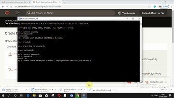 How to create a table in sql using Oracle database (tutorial 1)