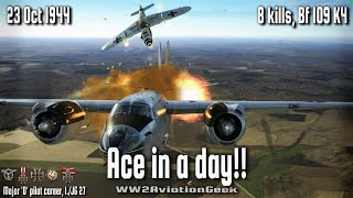 Bf 109 K4: 8 kills on Bomber Intercept Mission | Ace in a Day | IL-2 WW2 Air Combat Flight Sim