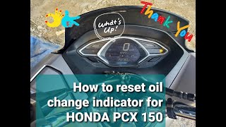 CARA MERESET INDIKATOR PENGGANTIAN OLI UNTUK PCX 150