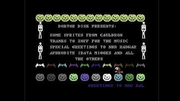 C64 One File Demo: 1986 - 24 Animated Sprites by Doktor Disk