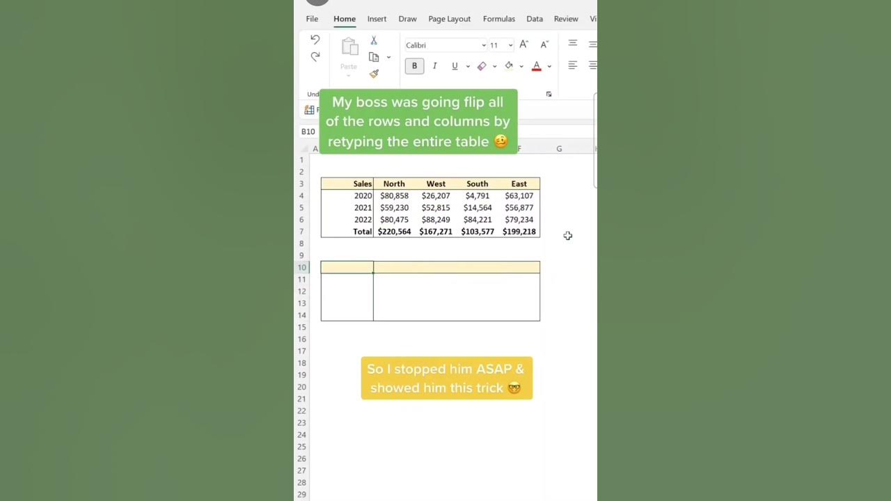 How to flip rows to columns in excel or how to transpose easilu excel