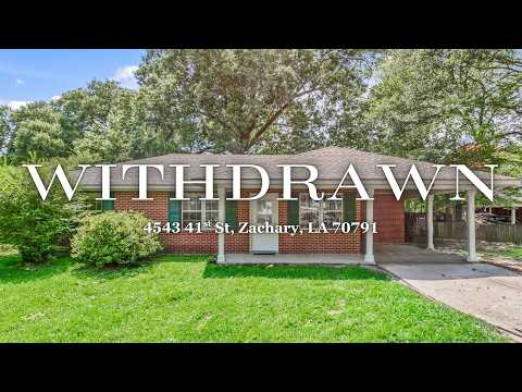 4543 41st Street, Zachary, LA home video tour