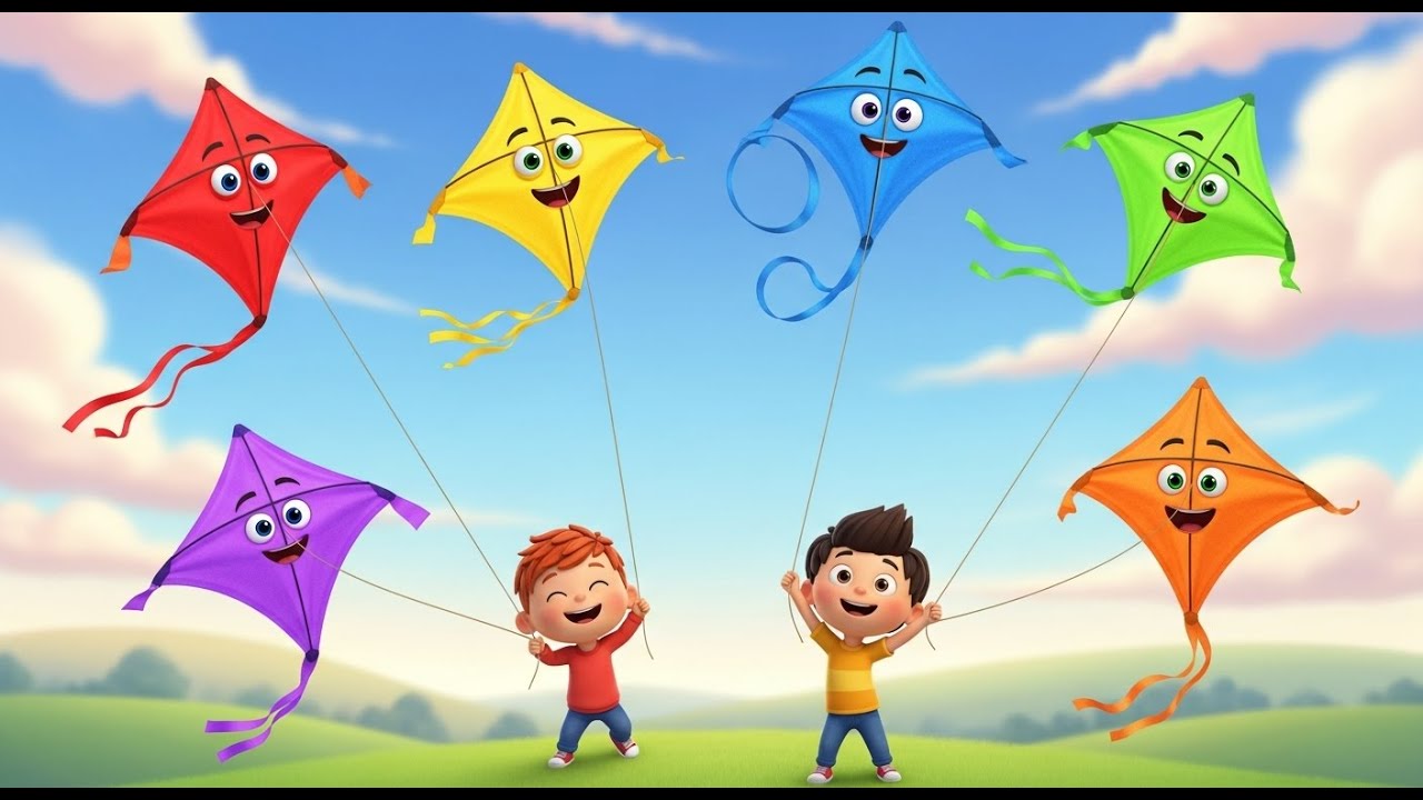 Six Little Toy Kites Fly Fly Fly AV1 | Nursery Rhymes for Kids & Baby Songs