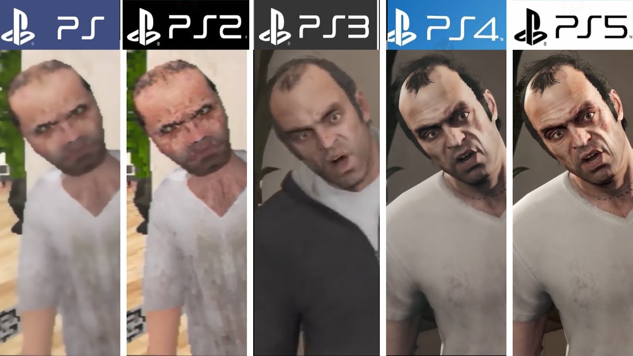 GTA IV PS1 VS PS2 VS PS3 VS PS4 VS PS5 