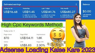 Adsense Loading Kaise Kare | How To Make Adsense Loading | High Cpc Keywords | New Tricks 2024