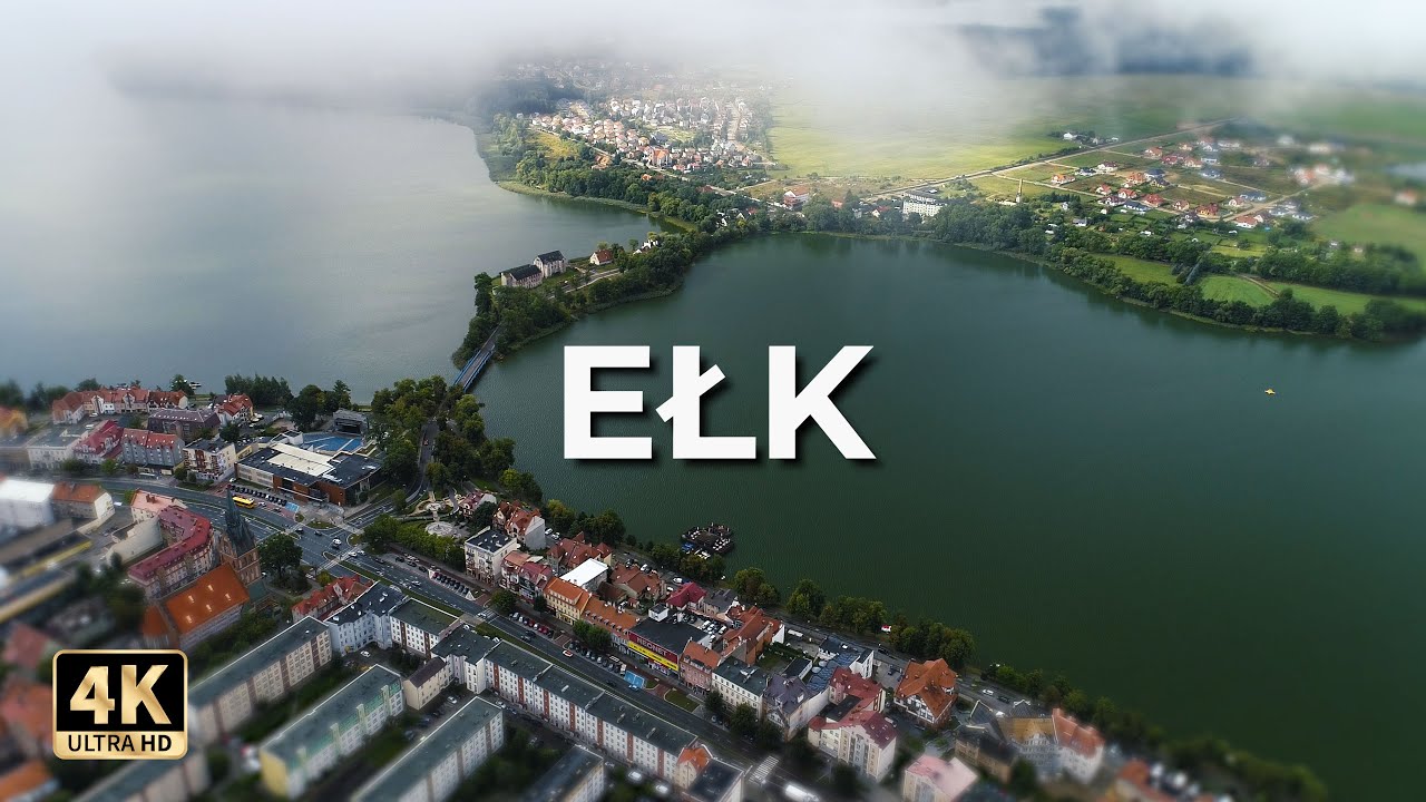 Elk Z Lotu Ptaka Drone Footage Lece W Miasto 4k Youtube