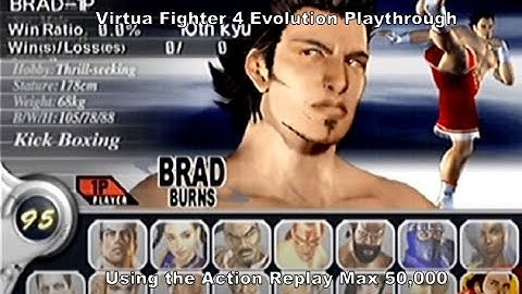 Virtua Fighter 4 Evolution Brad Playthrough using the Ps2 Action Replay Max 50,000 :D #Playstation