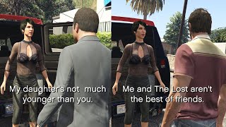 GTA 5 - Saving A Girl From The Lost As Franklin, Michael & Trevor (All Conversations) by GameMagz 280,699 views 1 year ago 7 minutes, 49 seconds