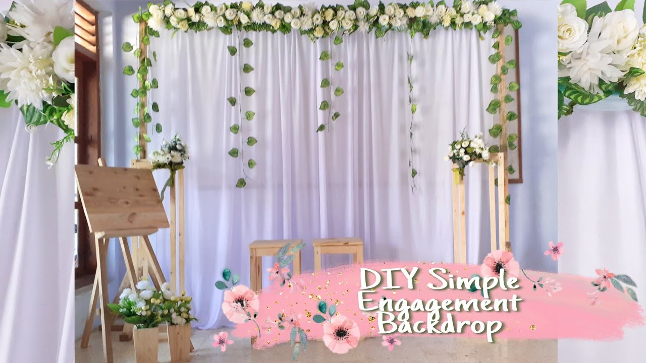 Cara Memasang Backdrop Dekorasi Lamaran Simpel Delimaputihdecor Youtube