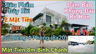 Tranh Thủ Kẻo Trễ🔥Chủ Hết Đường Bán Lỗ 2 Căn Nhà 600Tr Sổ Riêng Đúng 1,2 Tỷ_2 Mặt Tiền 8m BÌNH CHÁNH