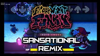 -Sansational Remix- By Zeroh | FNF Indie Cross | Gameplay | [ BF Funkin Mix ]