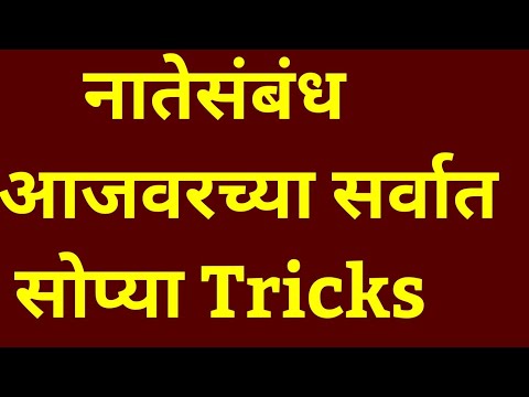 Blood relation नातेसंबंध (नातेसंबंधांवर स्पर्धा परीक्षेतील स्पष्टीकरणासहीत सोडवलेली उदाहरणे )