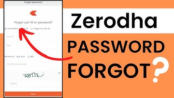 How to Recover Password in Zerodha Kite | Forgot User ID & Password in Zerodha Kite?