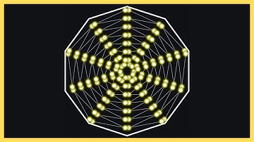 Pendulum Wave Moves Symmetrically Inside A Decagon | Minor Blues Scale | Polyrhythms
