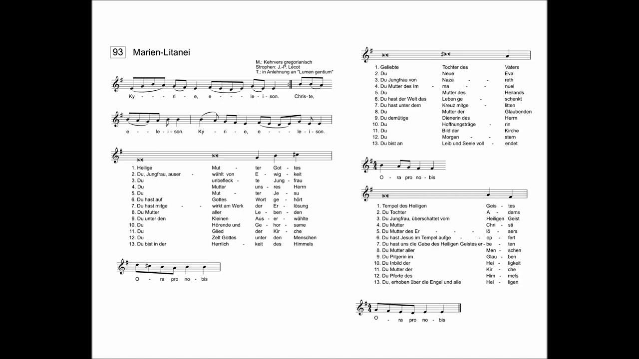 Marien Litanei - Lourdes Lied 93