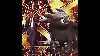 Toothless on agt : #httyd #toothless #shorts @laulauedits