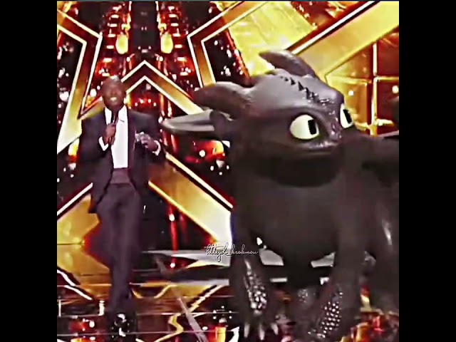 Toothless on agt : #httyd #toothless #shorts @laulauedits class=