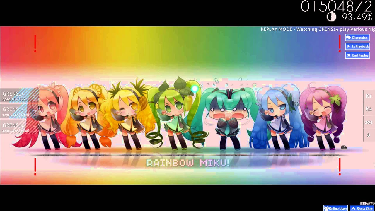 OSU! Various Nightcore Jump Training2 [Colours Of The Rainbow] YouTube