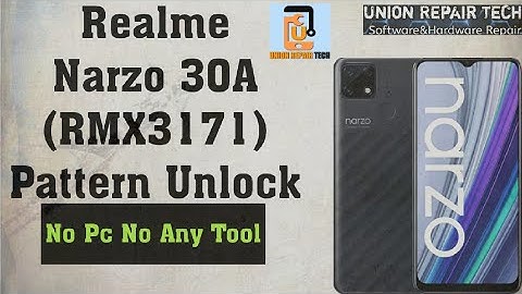Realme Narzo 30A (RMX3171) Pattern Unlock Without Pc 2021