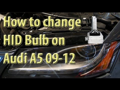 How to Replace Headlamp bulb on Audi A5, S5, RS5 (B8) 08, 09, 10, 11, 12