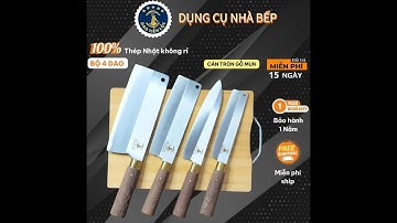 Bộ Dao Thép Trắng Cao Cấp Không Gỉ – Thép Nhật Sắc Bén, Nhà Bếp Sang Trọng & Sạch Sẽ