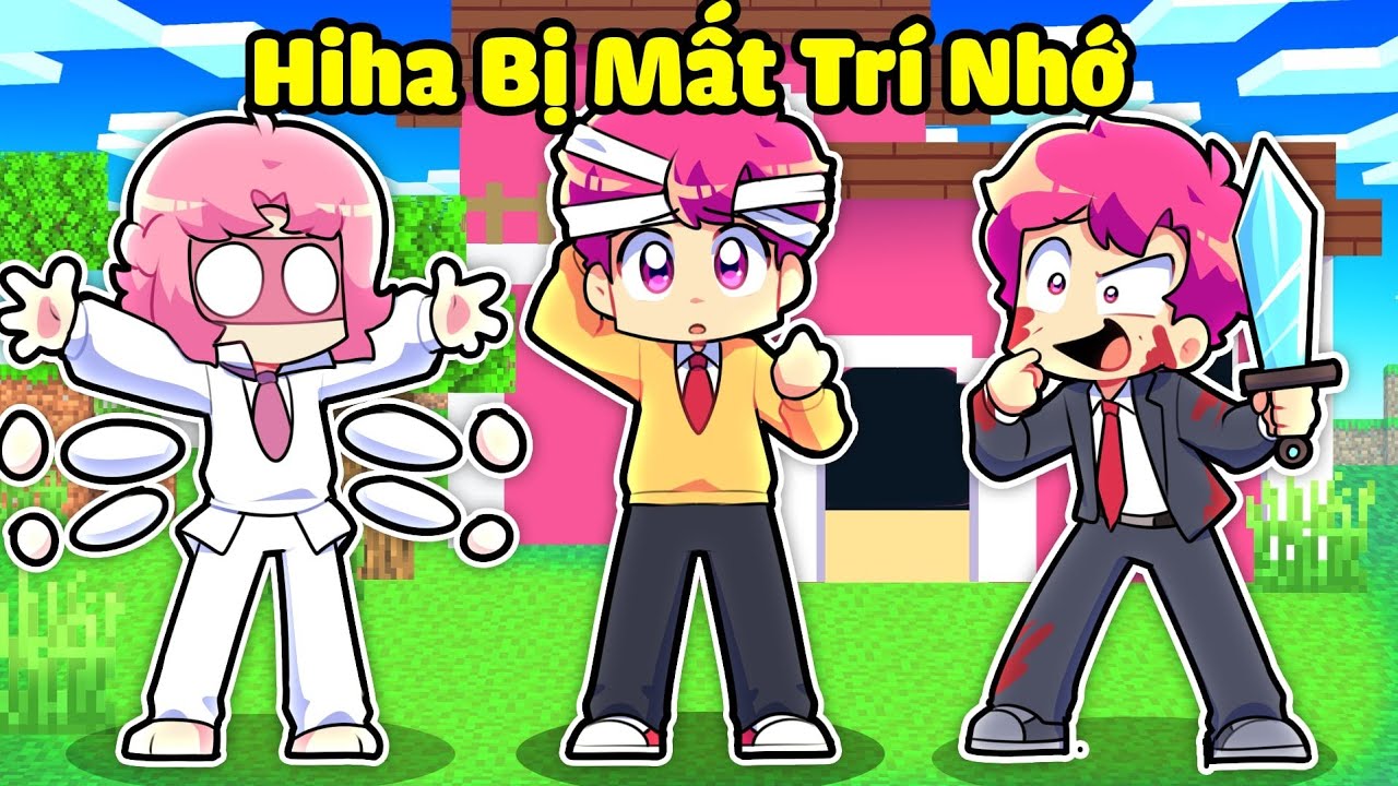 HIHA THỬ LÒNG LÀNG HIHA AUT BẰNG CÁCH MẤT TRÍ NHỚ TRONG MINECRAFT*HIHA GIẢ BỘ MẤT TRÍ NHỚ 😥😭