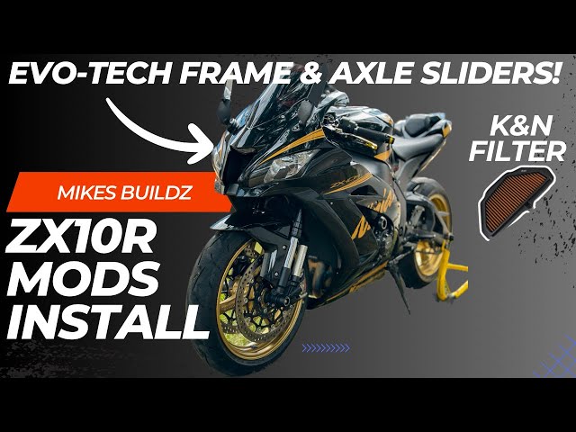 Kawasaki Ninja ZX10R Mods (K&N Air Filter, Evo-Tech Axle and