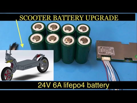 10 yıl ömürlü pil lifepo4, Scooter artık daha uzun mesafe gidecek , 24V 6A lifepo4 akü yapımı