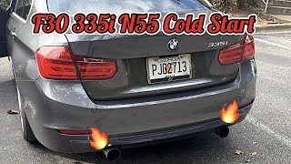 F30 335i N55 Cold Start *VRSF Downpipe and Resonator Delete*