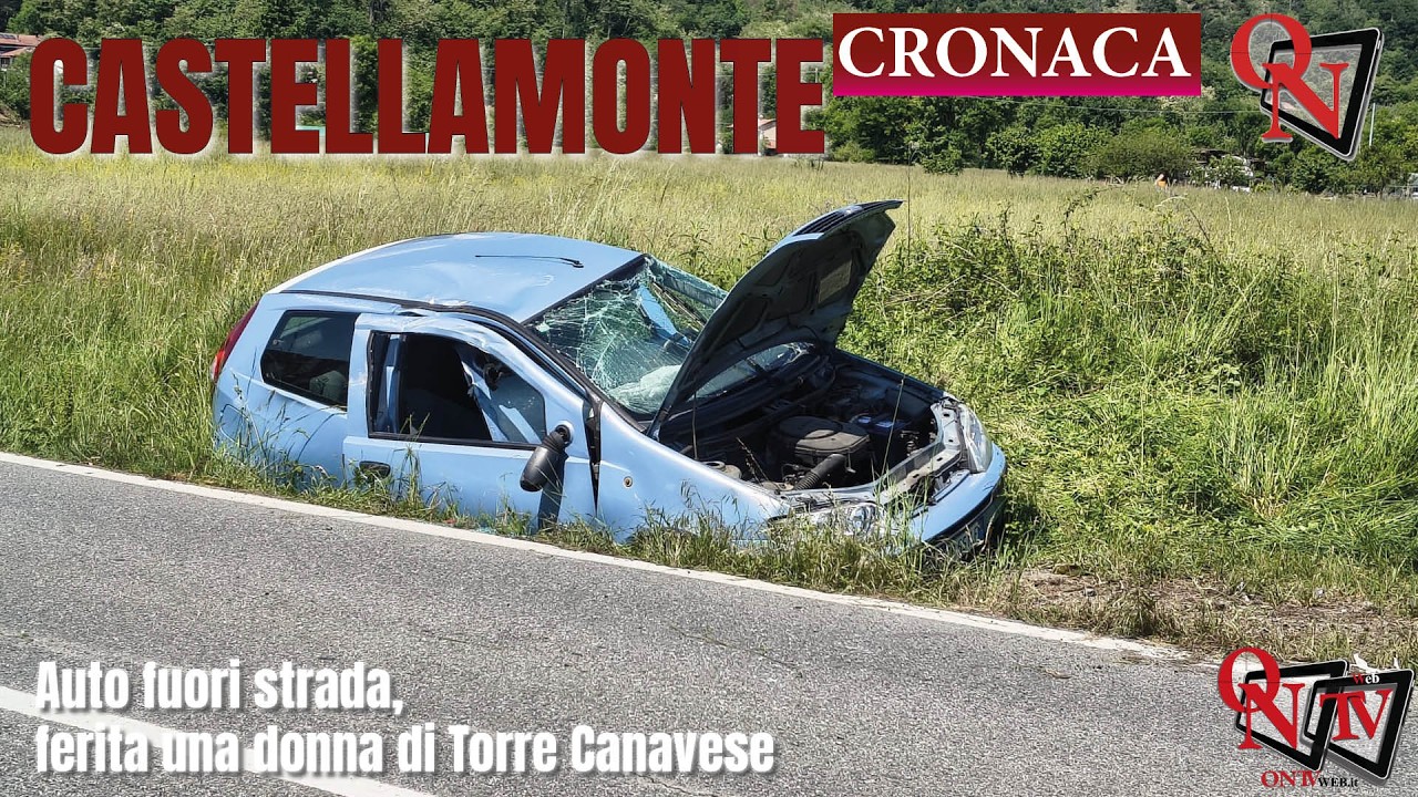 CASTELLAMONTE – Auto fuori strada, ferita una donna di Torre Canavese