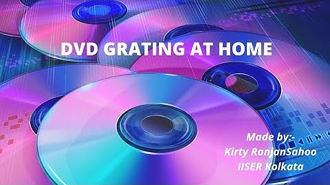 Diffraction grating from DVD