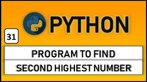 Program to find the second largest number in a list