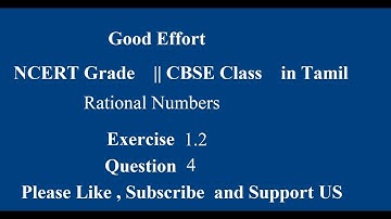NCERT Grade 8 || CBSE Class 8 - Rational Numbers Exercise 1.2 Question # 4 in Tamil