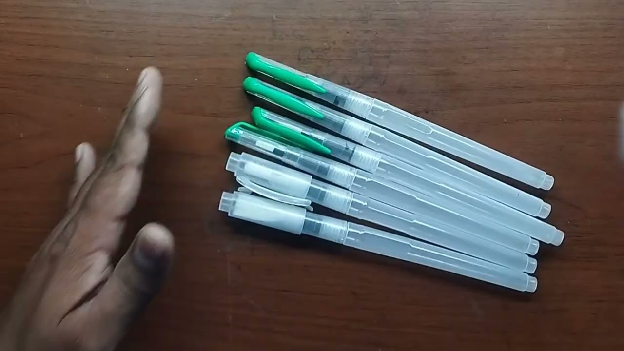 Unboxing water paint pen brushes 