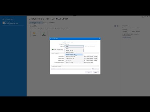 OpenBuildings CONNECT Edition Update 7 Create A New Project 