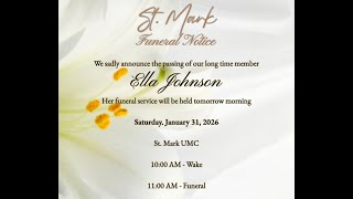 Funeral Service for Ella Johnson