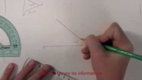 Comment construire un triangle dont on connaît deux longueurs et un angle adjacent ?