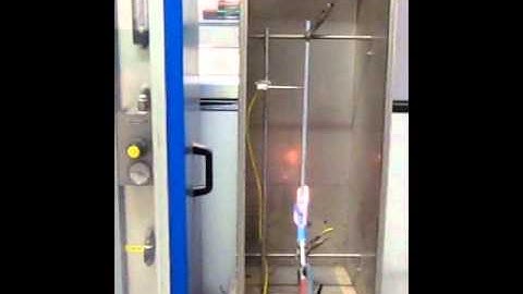 GCE Cables - PROVA DI RESISTENZA ALLA FIAMMA - FLAME TEST - IEC 60332-1.wmv