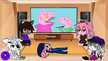 Gacha Club| 🐷 Piggy characters react to Piggy Memes - Peppa and Roblox Piggy Funny Animation!