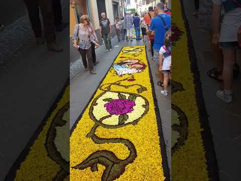 Video: Infiorata - Flower Petal Art Festival sa Italy