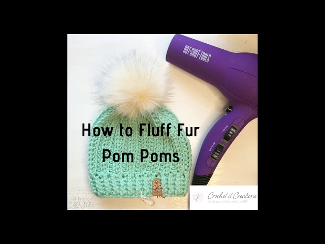 How to Make Faux Fur Poms with Strings or Snaps - Pom School Part