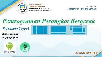 PEMROGRAMAN MOBILE || 5 Jenis Layout Android