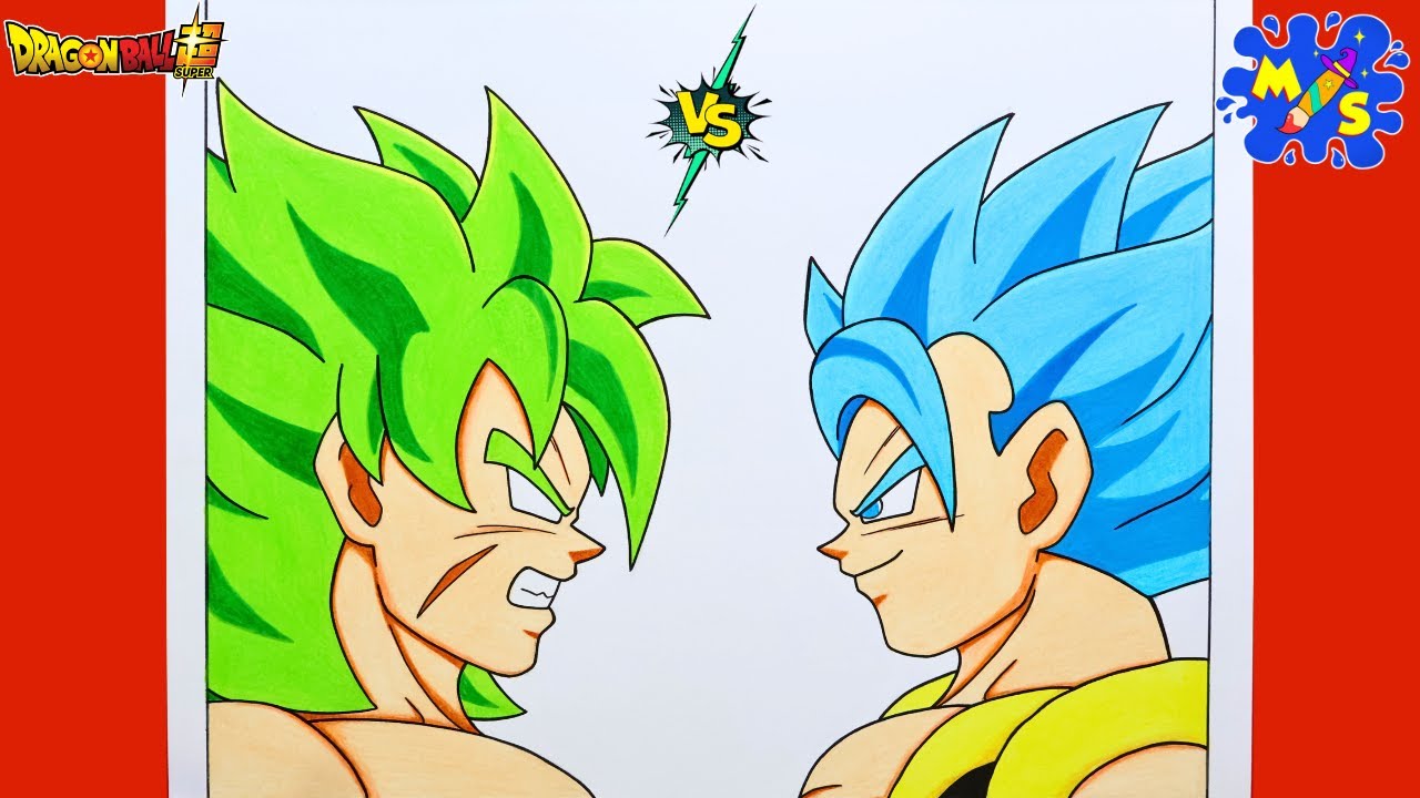 Gogeta Vs Broly Drawing | How to Draw Gogeta Vs Broly Easy Step by Step