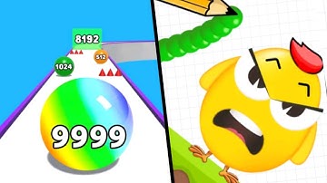 Draw to smash (save the dog vs bee) 🆚 ball run 2048 ♾️ gameplay walkthrough 9999 level 1